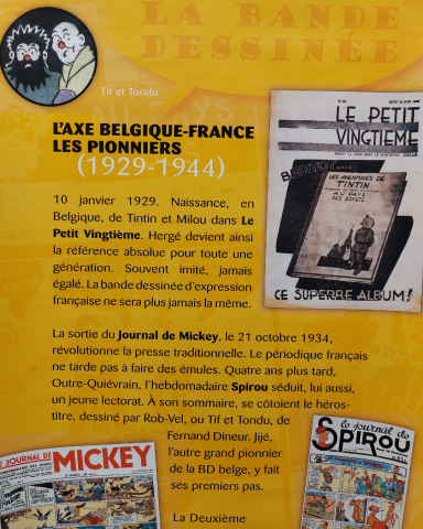 La bande dessinée : photo d'un des panneaux de l'expo